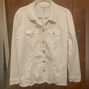 Chicos white jeans jacket sizer 3 (xl) new with tags.